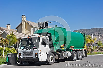 Garbage Day Pickup Stock Photo